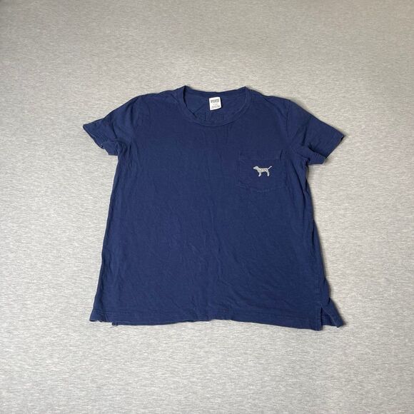 Victoria’s Secret PINK Vintage Bling Campus Short-Sleeve Crew Tee Shirt Top - Picture 8 of 12